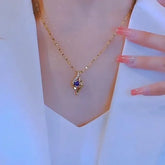Colorful Zircon Heart Necklace
